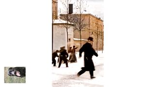 Фильм братьев Люмьер - снят в 1896 г. колоризирован.