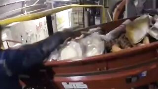 Просто отправка 300 килограммов санкционной продукции в топку в печь.