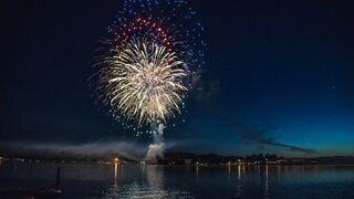Auckland light show ushers in New Zealand's New Year