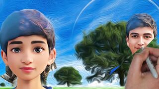 how to video to cartoon converter easy hindi | photo to cartoon