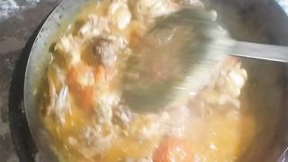 Cuzns and mamu jan enjoy time moj masti and cooking chiken karhai
