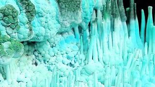Atlantis ????_♀️ - Malachite and Chrysocolla Stalactites at GIA Museum.