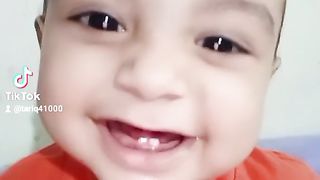 Baby smile happy mood