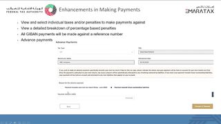 How to make Advance Payment in Emara Tax FTA Portal UAE