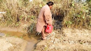 open toilet in village fat man funny video