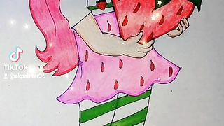 ????How to Draw a beautiful Strawberry Girl Drawing ????