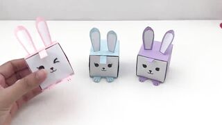 DIY MINI PAPER DRAWERS / PAPER CRAFT/ SMALL ORIGAMI STORAGE BOX DIY / DESK ORGANIZER DRAWER