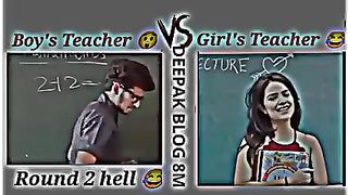 Girals Teacher VS Boys Teacher memes video status Facebook typing status Text Status video _v240P