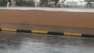 Raining day in saudia Arabia