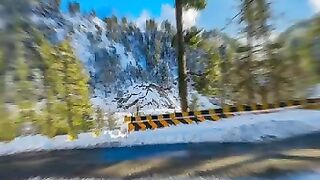 Beautiful place in snowfall