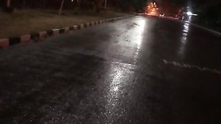 Soothing sound of rain.