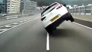 Road Accident Captured in Dash Cam