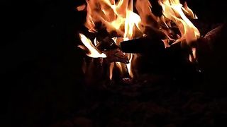 Cozy winter flame