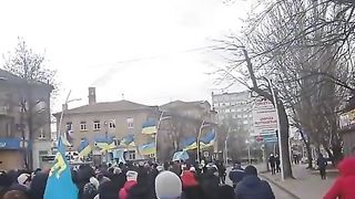 ПРОТЕСТ В ДОНБАС ПРОТИВ РУСКАТА АРМИЯ