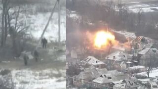 Ukrainian artillery destroys Russian troops