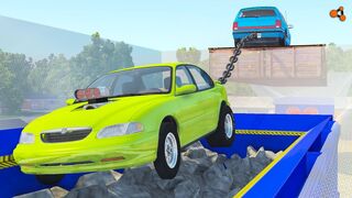 Beamng drive - Tug of War vs Car Shredder crashes