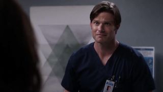 Grey's Anatomy 18x01 / Kiss Scene — Amelia and Link (Caterina Scorsone and Chris Carmack)
