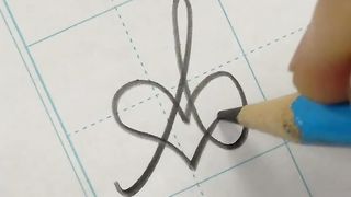 Amazing alphabets having heart in each