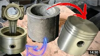Manufacturing of Aluminium Grasso Compressor Piston / How to Rebuild Engine Piston of Truck