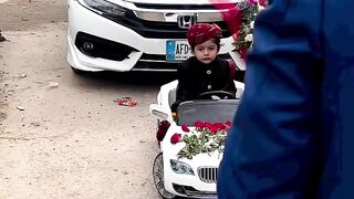 Children driving a car