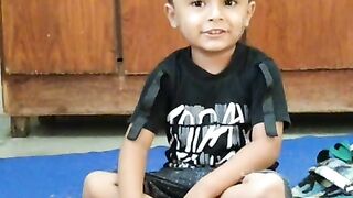Little boy counting #little boy