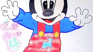How to Draw a beautiful Mickey mouse Drawing