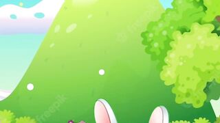 Rabbit talking cartoon