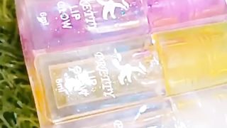 Lipgloss Colours and Different Eyeshadow Colours Box for Makeup