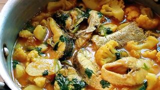Cook Cauliflower With Coral Fish | ফুলকপি দিয়ে কোরাল মাছ।