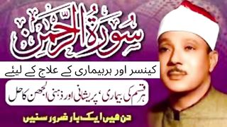 Surah Rahman Cure For Cancer  Other illnesses  By Qari Abdul Basit  Islamic