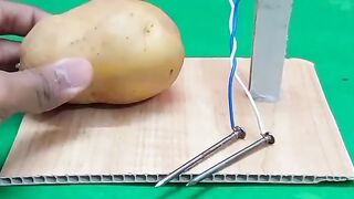 Potato free electricity made through dc motor