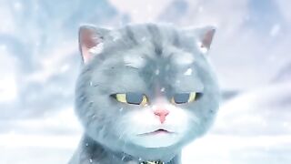 Lovely cat and fish