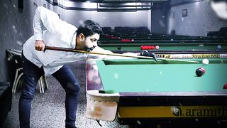 Snooker in snow fall