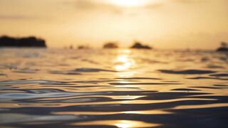 Ocean Beach sunset sea| relaxing water sound.