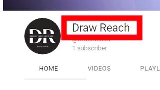 How to Draw your channel name