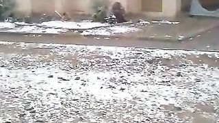 Snow in Quetta city