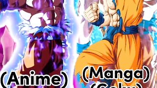 anime goku vs manga goku