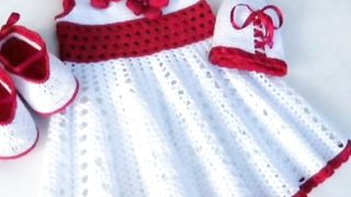 CROCHET FROCK DESIGHN!!!BEAUTIFUL BABY FROCK !!LATEST CROCHET FROCK