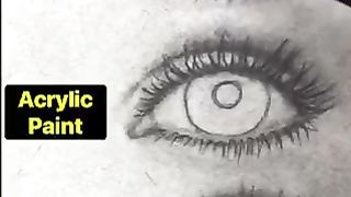 Pencil, marker and  arycline eyes Drawing ... amazing u wanna try this ?
