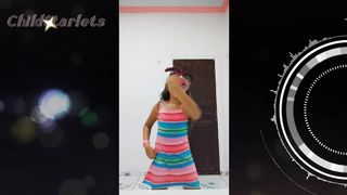 She dancing see universe around of her