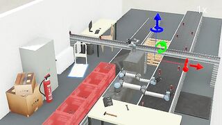 Vision Guided Robot - Universal Robots UR5 Webots Simulation