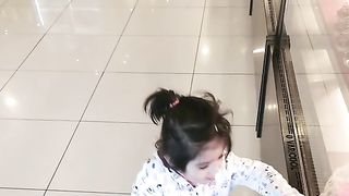 My daughter in mall