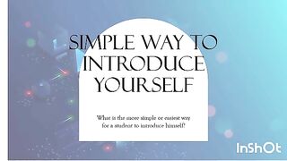 Simple Way to Introduce Yourself iniatiative in English