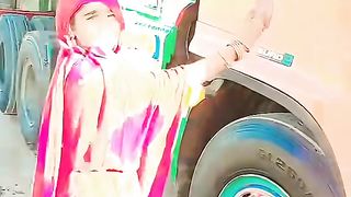 Fun movement of a girl