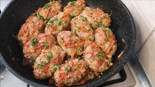 Ленивые Голубцы на Сковороде в Подливе Меньше Заморочек и Очень Вкусно!!!