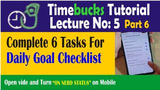 how to do task on Mobile || how to earn money from task in time bucks || Attempt 6 task  daily goal