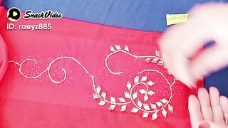 Hand embroidery gota work dress
