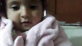 Nice talks of a cute baby
