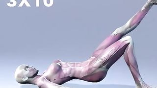 Best Exercise Animation To Increase Butts Size #bigbutts #bigbooty