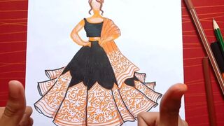 Pretty Girl with Lehanga made by Muniba.